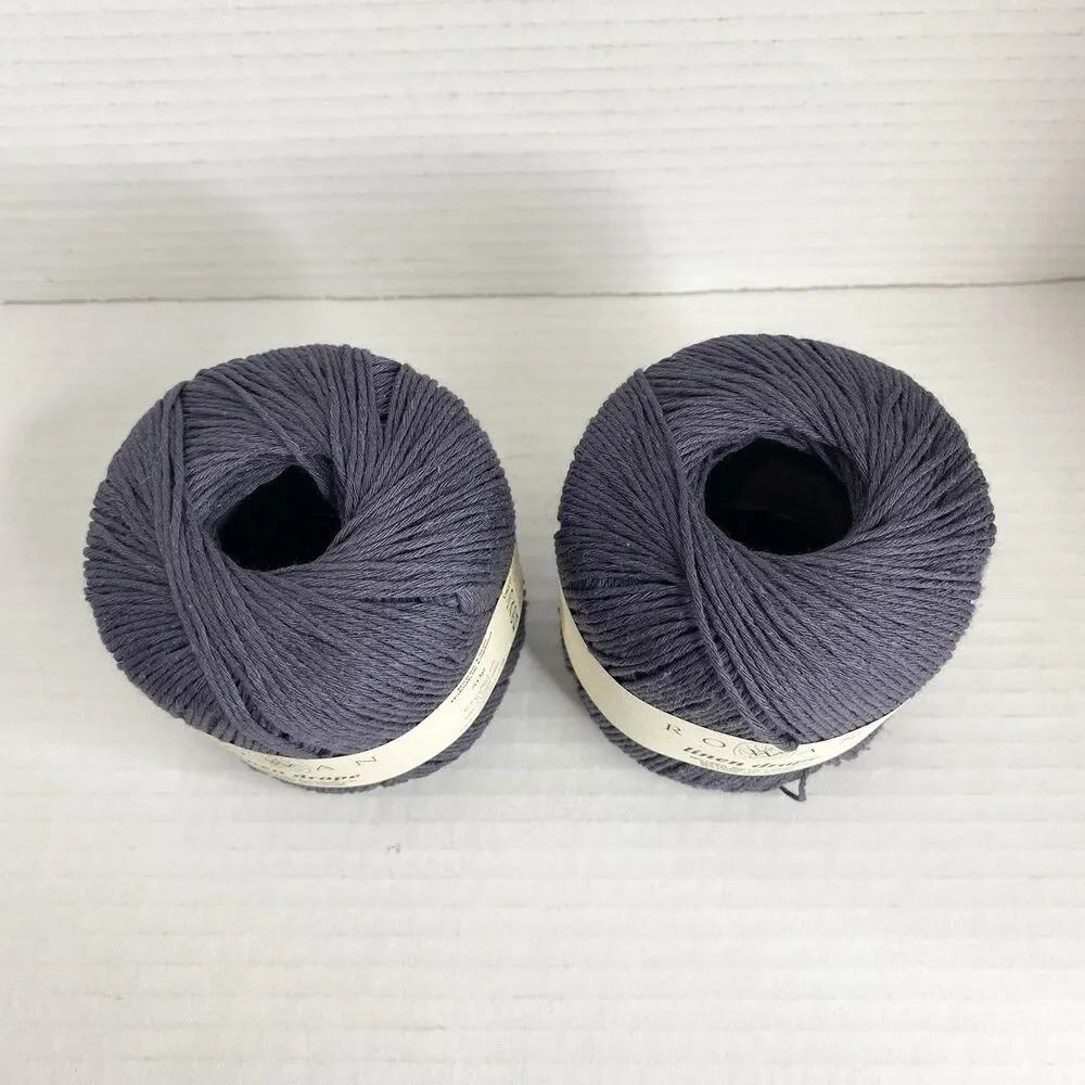 Rowan  Linen Drape Yarn Lot of 2 Linen Viscose 109 yds each Shade 841 Dark Gray
